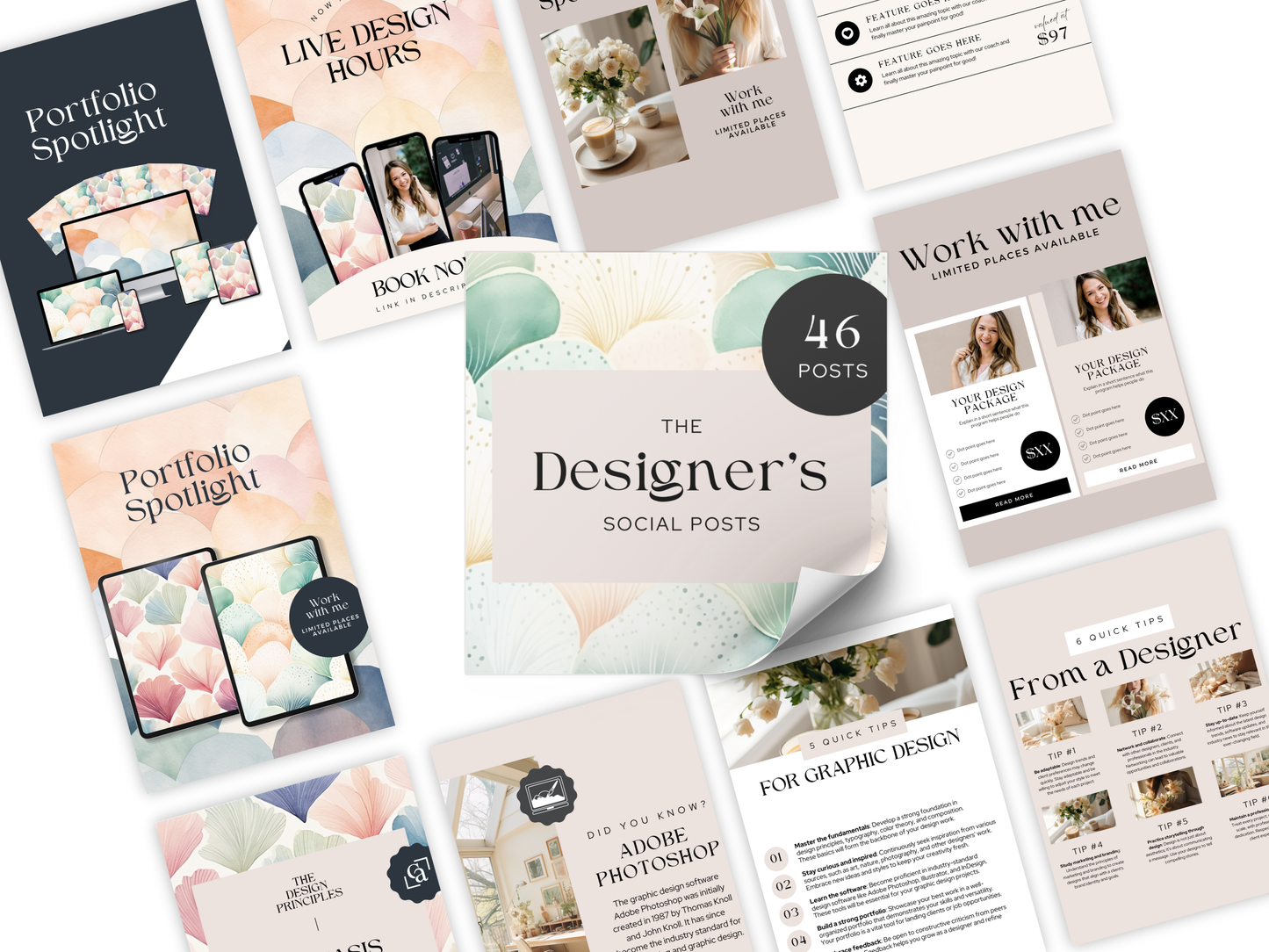 46 Editable Instagram Templates for Designers | 4:5 Feed Posts for a Cohesive Aesthetic