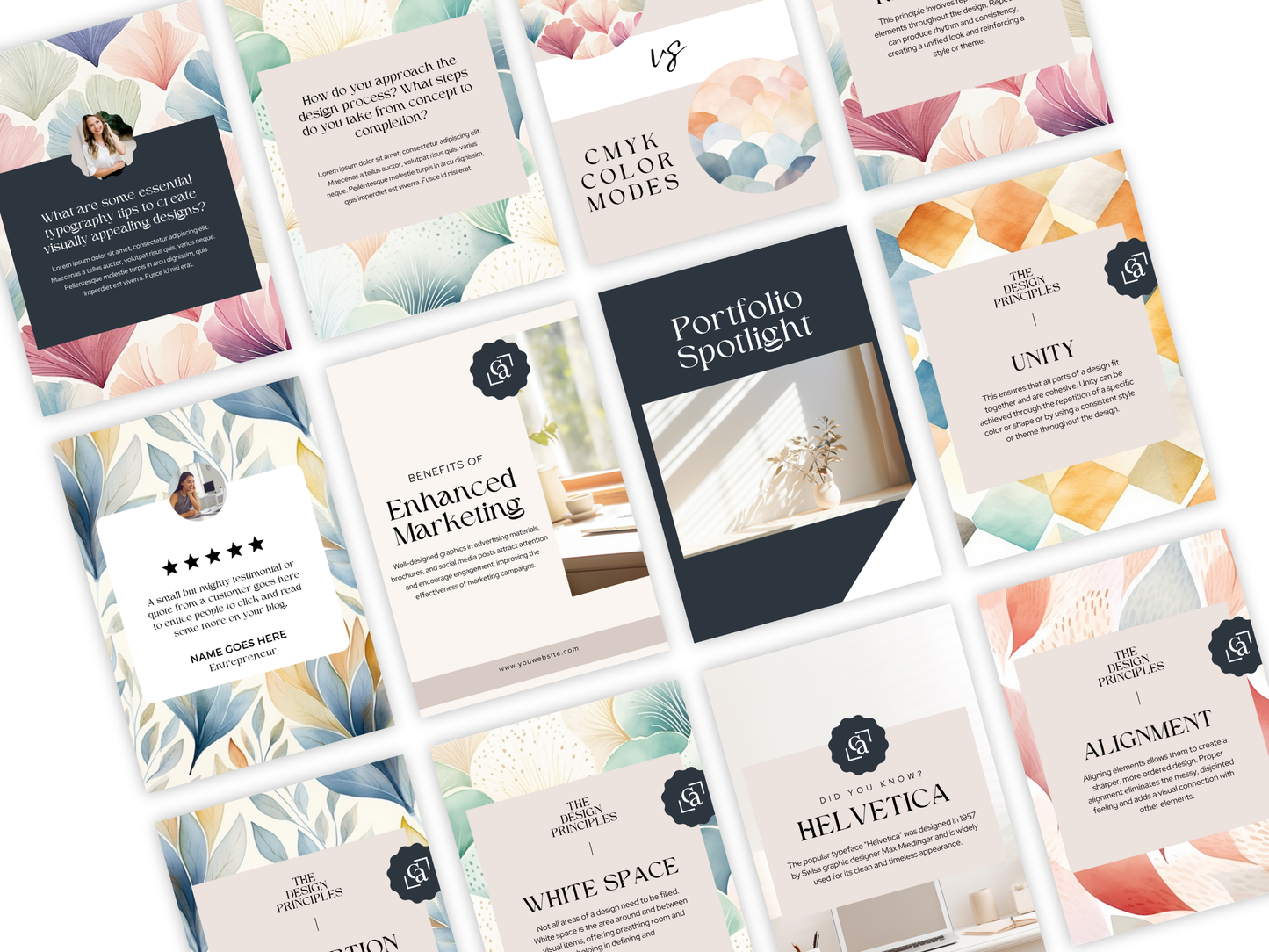 46 Editable Instagram Templates for Designers | 4:5 Feed Posts for a Cohesive Aesthetic