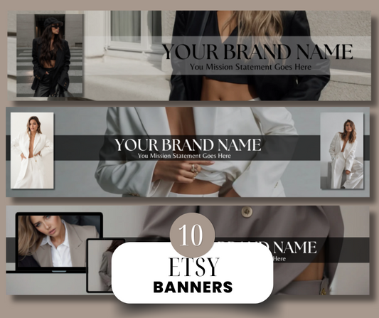 10 Elegant Etsy Shop Banners | Canva Templates for a Professional Storefront