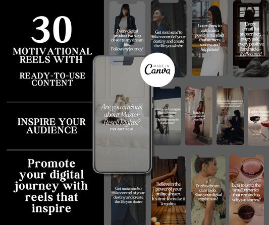 30 Motivational Reel Templates for Canva: Customizable for Any Niche or Brand