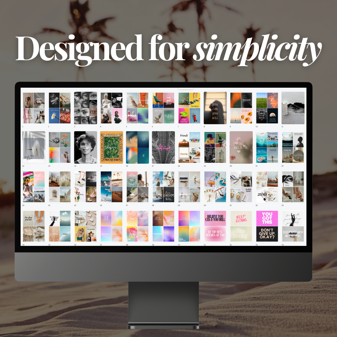 ✨ Aesthetic Digital Vision Board Kit – Manifest Your Dream Life with Ease